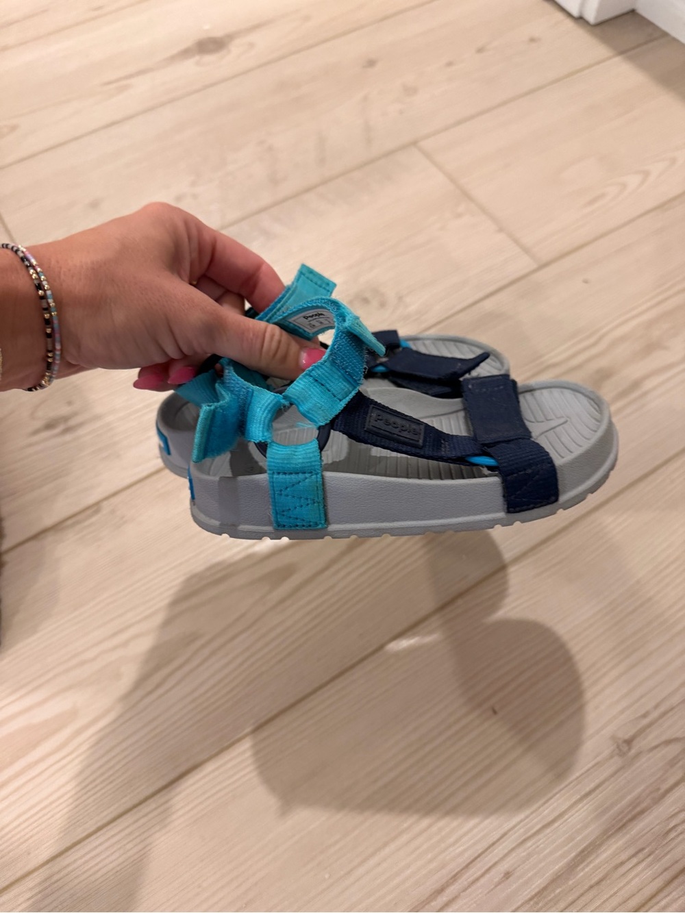 Kids Dual-Tone Turquoise & Navy Active Sandals